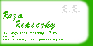 roza repiczky business card